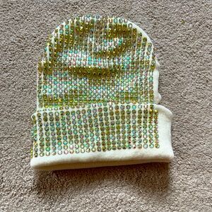 Bejeweled beanie winter hat